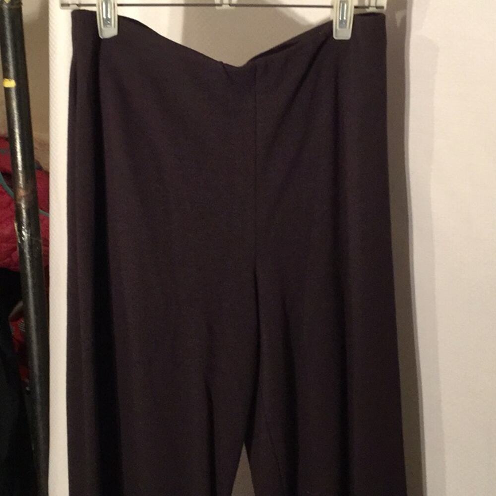 Eileen Fisher m Plum stretch wool pant worn 1x